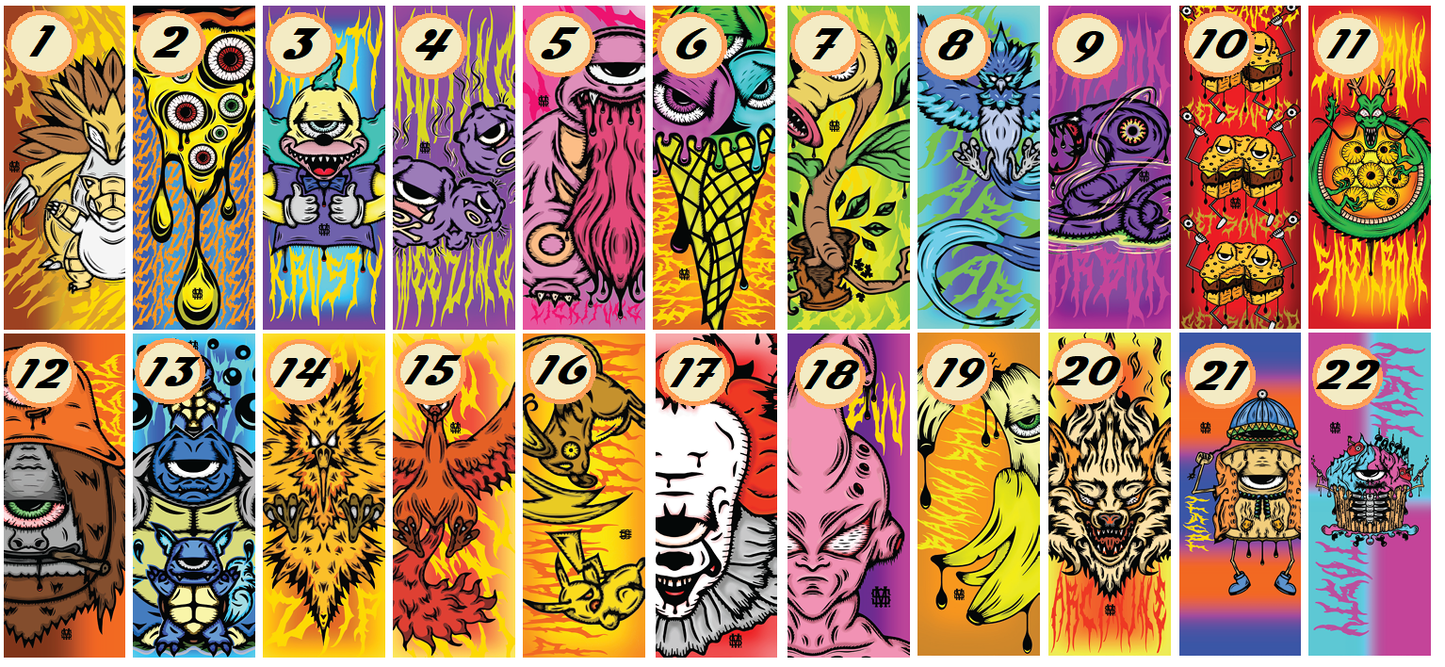 Seshed Out Graphic Deck Skins – Shaun Draws Eyes Collection