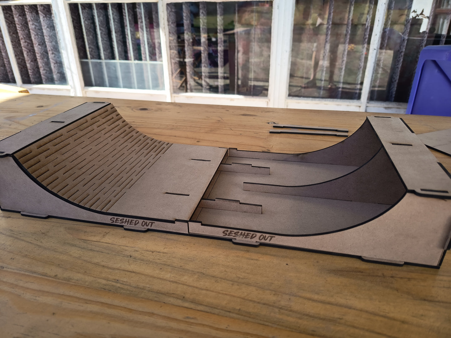 Modular Half Pipe - Laser Cut Fingerboard Ramp